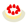 Birthday cake --Clip art ｜ Illustration ｜ Free material