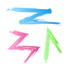 Blurred lines ｜ Design elements ｜ Blue ｜ Red ｜ Green ｜ Gradation ｜ 3 colors --Clip art ｜ Illustration ｜ Free material