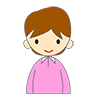 女性｜人物｜若い｜かわいい｜シンプル｜ピンク｜美人 - クリップアート｜イラスト｜フリー素材