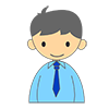 男性｜ハンサム｜シンプル｜ネクタイ｜男前｜かっこいい｜人物 - クリップアート｜イラスト｜フリー素材