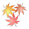 秋のおとずれ｜紅葉｜楓｜赤｜黄色｜茶色｜グラデーション - クリップアート｜イラスト｜フリー素材