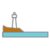 Lighthouse ｜ Landscape-Clip Art ｜ Illustration ｜ Free Material