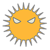 Virus ｜ Bad guy-Clip art ｜ Illustration ｜ Free material