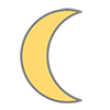Moon ｜ Crescent Moon --Clip Art ｜ Illustration ｜ Free Material