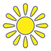 Sun ｜ Sunny --Clip Art ｜ Illustration ｜ Free Material