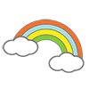 Rainbow ｜ Rainbow --Clip Art ｜ Illustration ｜ Free Material
