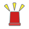 Emergency Lamp-Clip Art ｜ Illustration ｜ Free Material