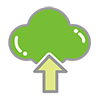 Data upload ｜ Internet-Clip art ｜ Illustration ｜ Free material