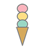 Ice cream ｜ Soft serve ｜ Clip art ｜ Illustration ｜ Free material
